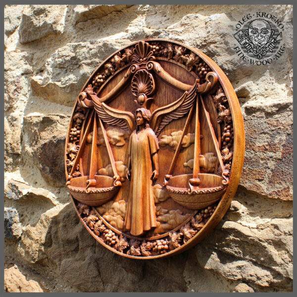 LIBRA horoscope carvings