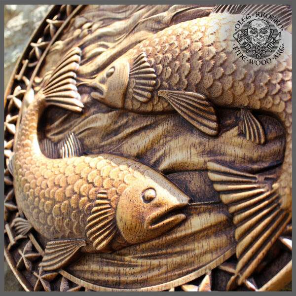 Pisces zodiac sign carvings for sale