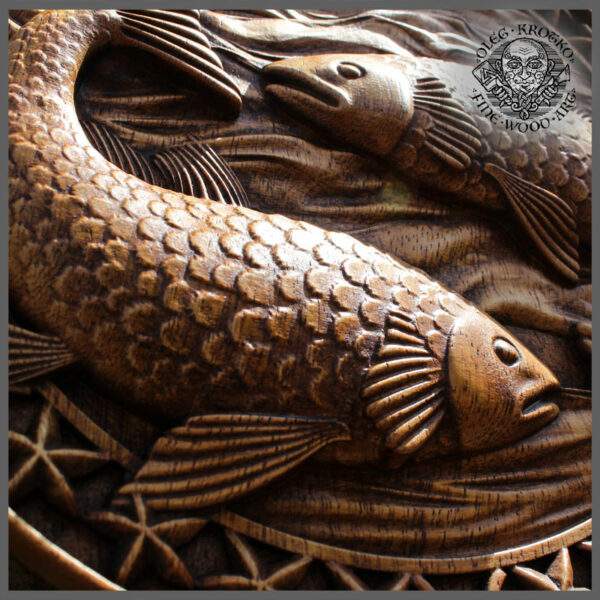 Pisces zodiac sign carvings for sale
