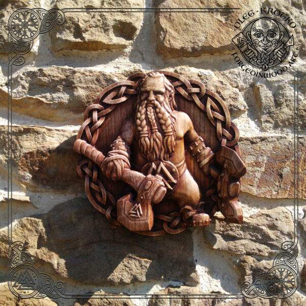 Viking Axe Beard wood carving