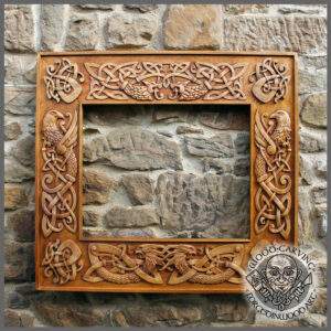 Celtic knotwork wooden frame