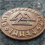 Walknut Runes Wood Picture