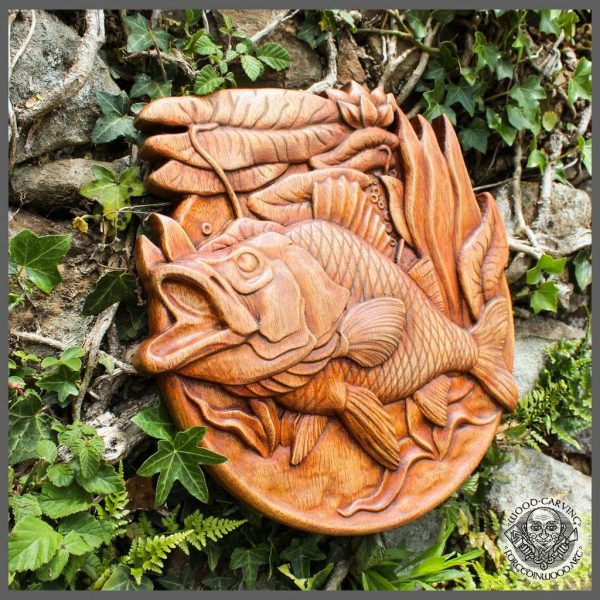 Carp Fish wood carving