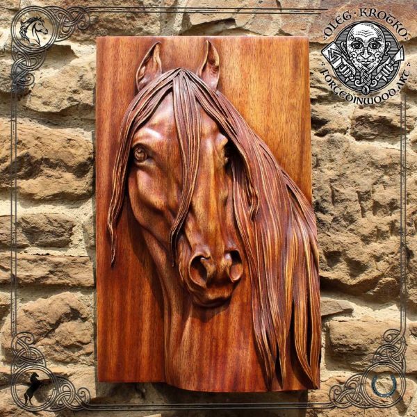 Carved wood horses for sale