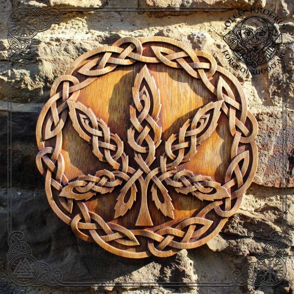 Celtic wood carving