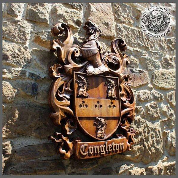 coat of arms wood carver
