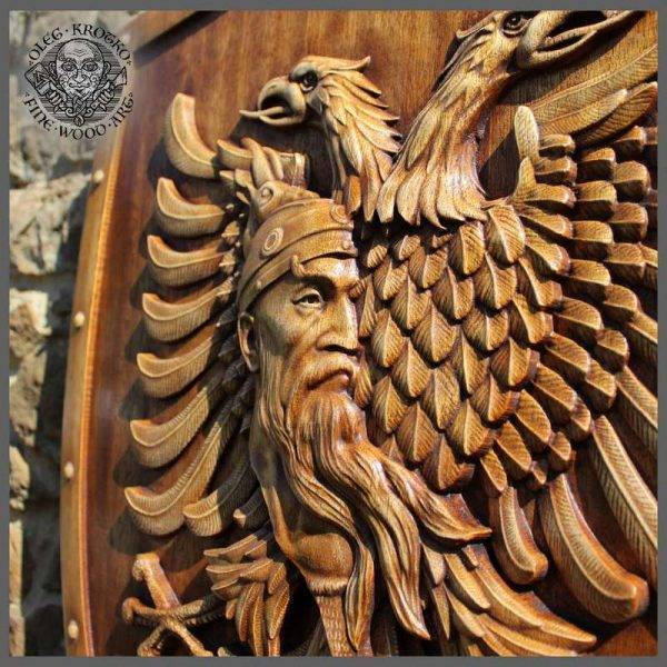 Custom Order Wood Carving Coat of Arms