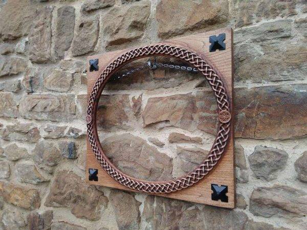 Elegant celtic wood carving frame