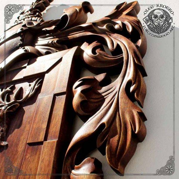 HERALDRY ART CREST DECOR wood carving