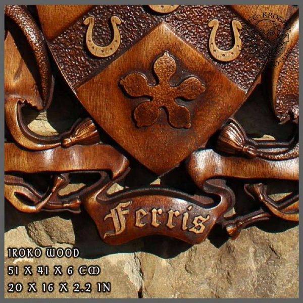 PERSONALIZED FAMILY CREST wood carving