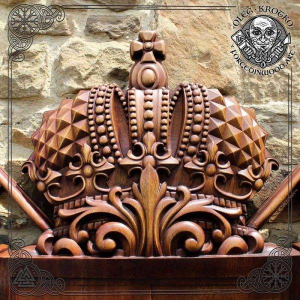 Personalized Family Heraldic Symbols wood carving