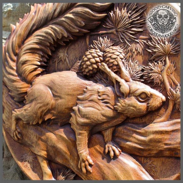 Squirrel wildlife Carving