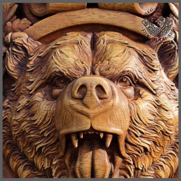 Viking Berserker, Bear Spirit wood carving