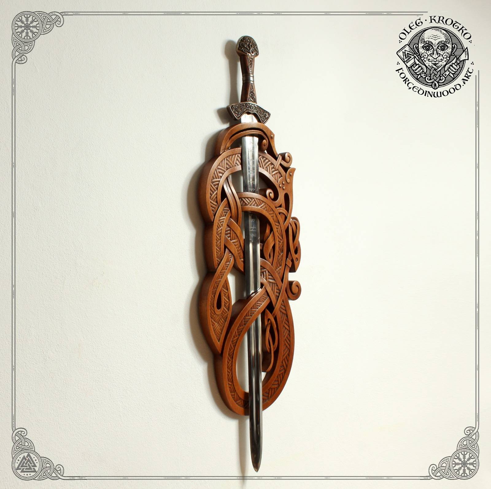 LUXURY CARVED “SWORD HOLDER”..2