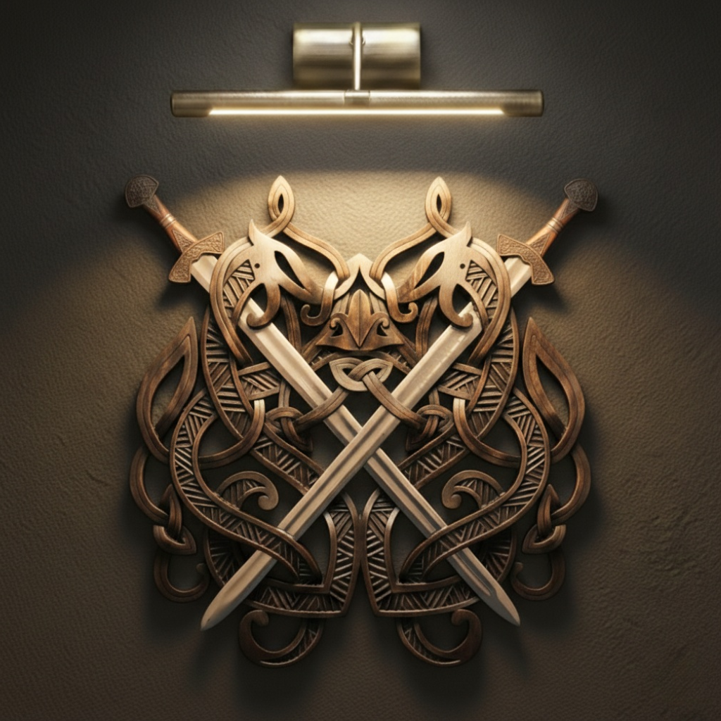 Elegant handcrafted stands for displaying swords