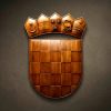 Custom hand-carved Iroko wood Croatian coat of arms (Grb Hrvatske). This bespoke heraldic relief features the iconic checkered shield topped with a five-pointed crown representing historical regions (Croatia, Dubrovnik, Dalmatia, Istria, and Slavonia). Finished with natural wax to accentuate the elegant wood grain. A premier example of custom state heraldry, luxury national symbols, and bespoke wooden wall art.