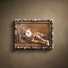 Custom cat portrait wood carving, Iroko wood 3D pet relief in ornate frame. Personalized tabby cat wall art, memorial pet gift, handcrafted hardwood feline sculpture.
