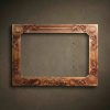Large rectangular frame hand-carved from solid Iroko hardwood. The design features a high-relief wolf head medallion, Viking runic symbols, and a panoramic mountain landscape with a wolf pack. Intricate Celtic knotwork borders connect the elements. Finished in natural golden-brown oil to enhance the wood grain and detailed textures. A museum-quality decorative border for luxury mirrors and fine art.