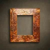 Architectural landscape frame hand-carved from solid Iroko hardwood. The design features a highly detailed forest scene with a wolf pack, ancient trees, and a full moon in high-relief. Exceptional texture work on the fur, foliage, and lunar surface. Finished with natural oils to highlight the warm, organic grain of the Iroko wood. A museum-grade artisan piece designed to frame mirrors or fine art in luxury lodge or nature-inspired interiors.