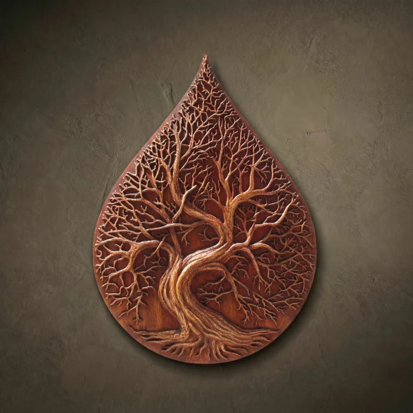 Wood Carving Yggdrasil, Tree of Life, Norse Pagan Wall Art